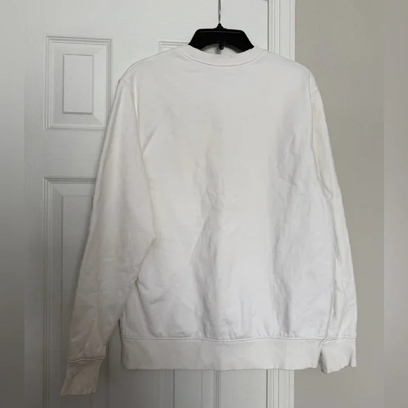 Supreme x Lacoste Crewneck Sweater sweatshirt white unisex L!ve Sz S minimalist